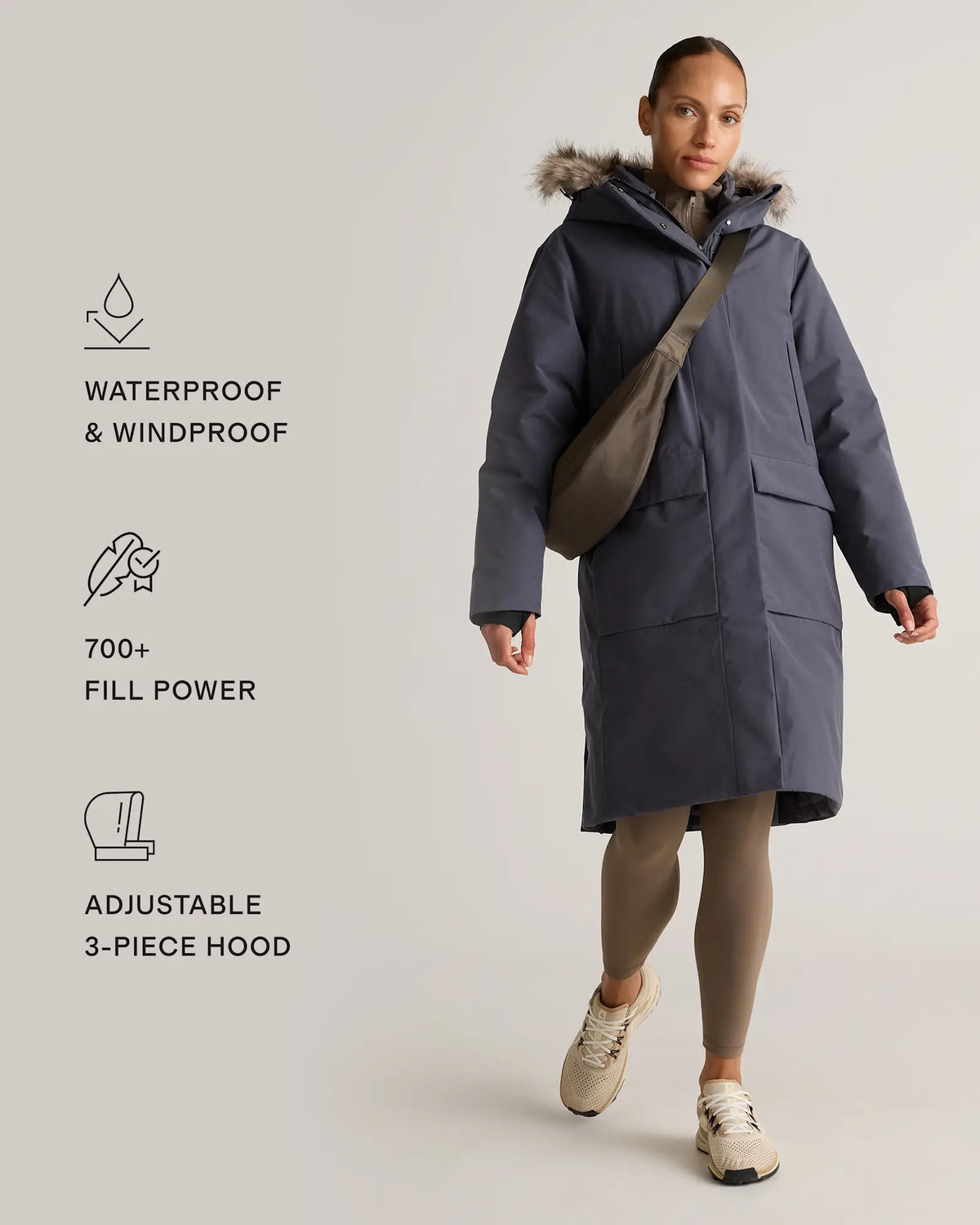 Responsible Down Hooded Long Parka - US 6053