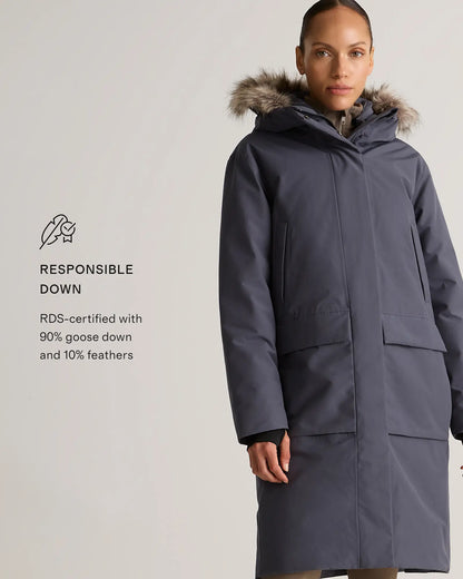 Responsible Down Hooded Long Parka - US 6053