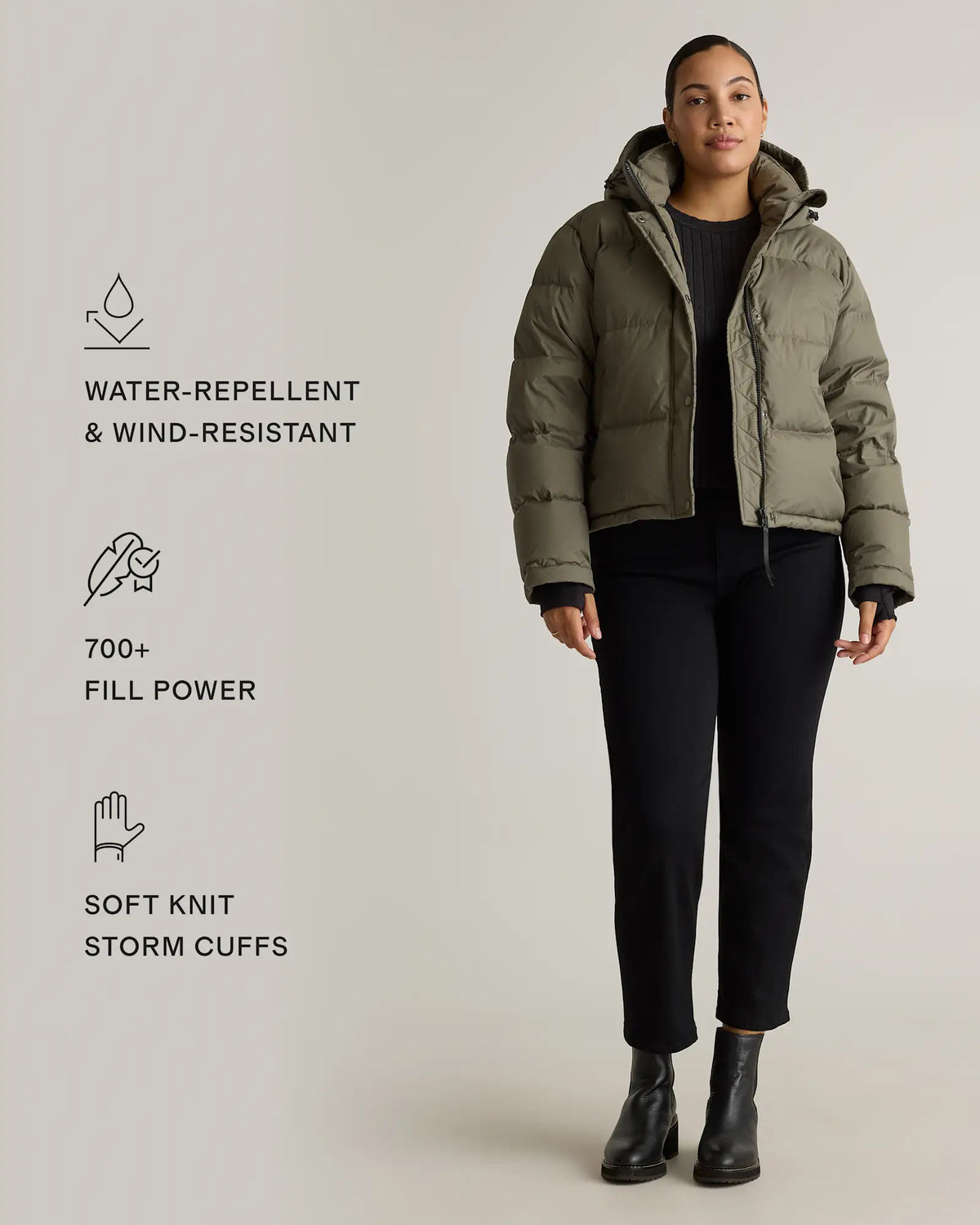 Responsible Down Cropped Puffer Jacket - US 2007