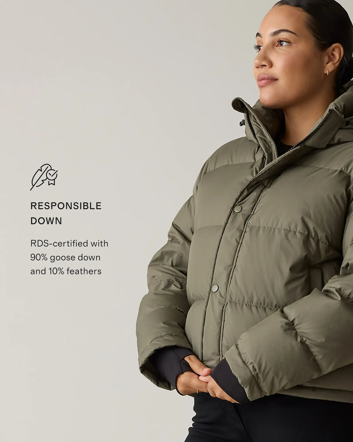Responsible Down Cropped Puffer Jacket - US 2007