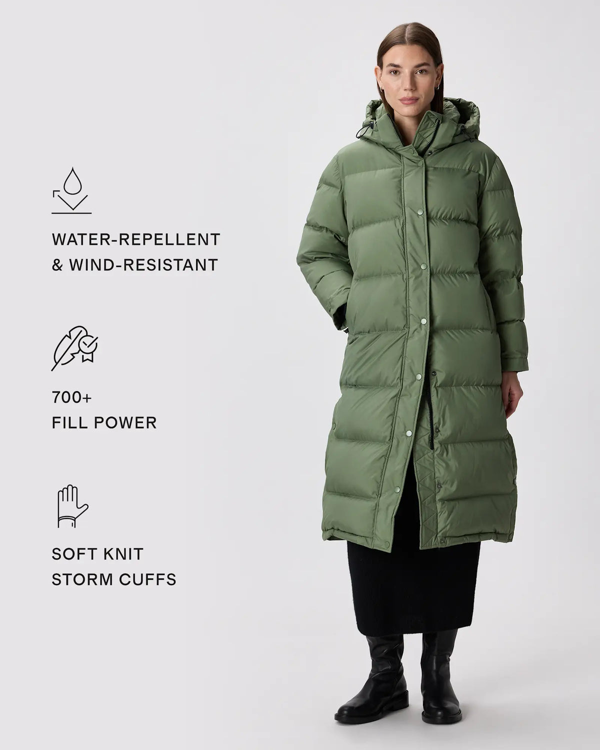 Responsible Down Long Puffer Jacket - US 4489