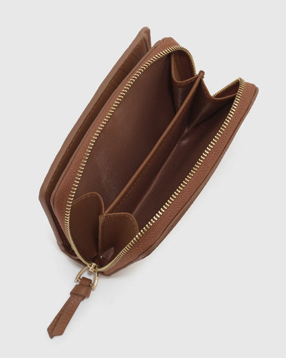 Italian Pebbled Leather Compact Wallet - US 0149
