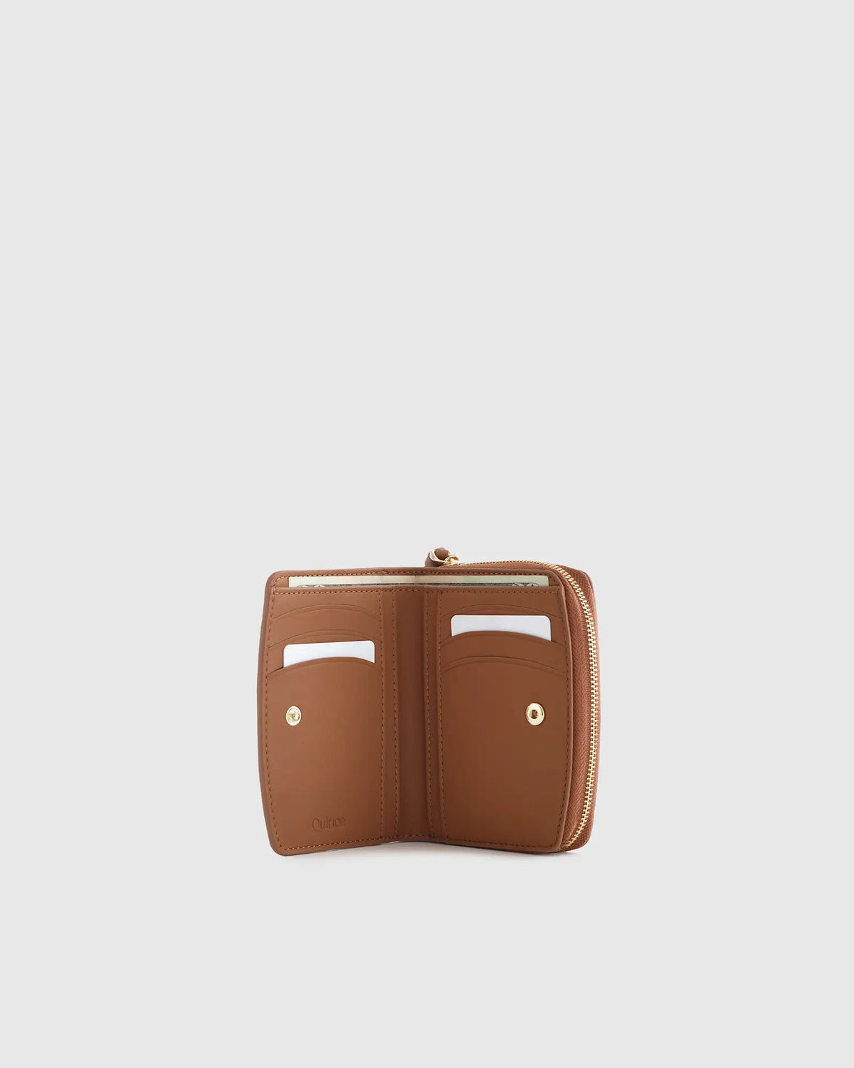 Italian Pebbled Leather Compact Wallet - US 0149