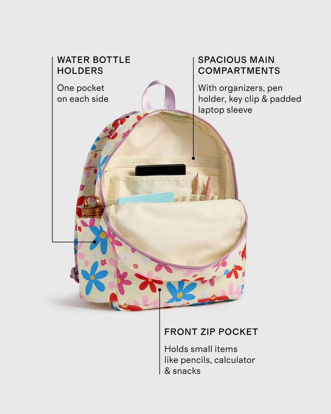 Recycled Double Pocket Backpack - US 1906