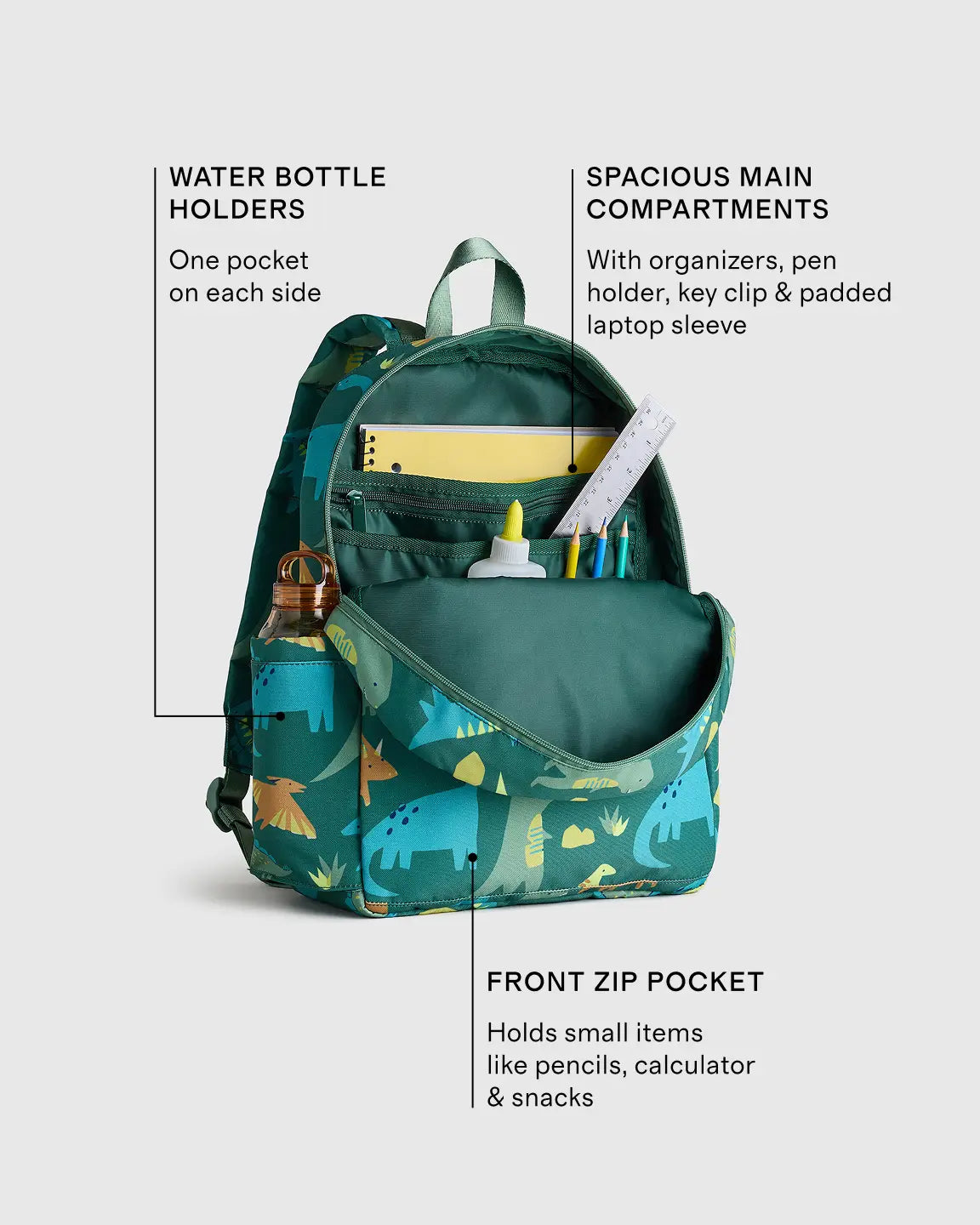 Recycled Double Pocket Backpack - US 6821