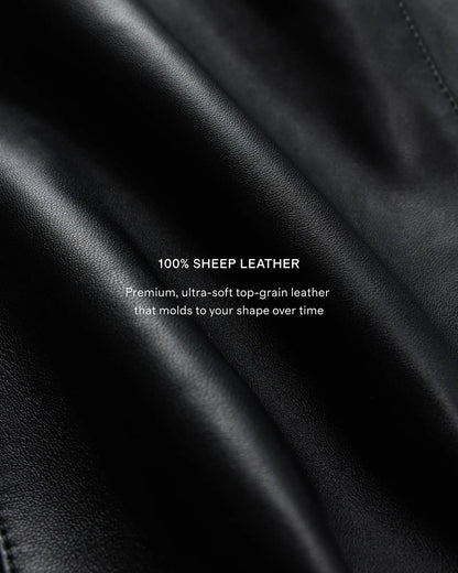 100% Leather Oversized Bomber Jacket - US 0756