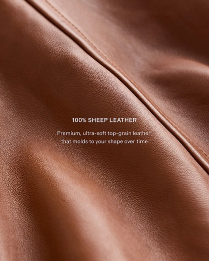 100% Leather Stand-Collar Jacket - US 8037