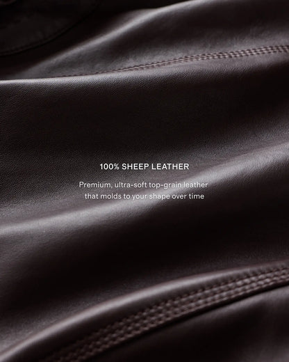 100% Leather Stand-Collar Jacket - US 2862