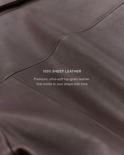 100% Leather Cropped Zip-Front Jacket - US 6860