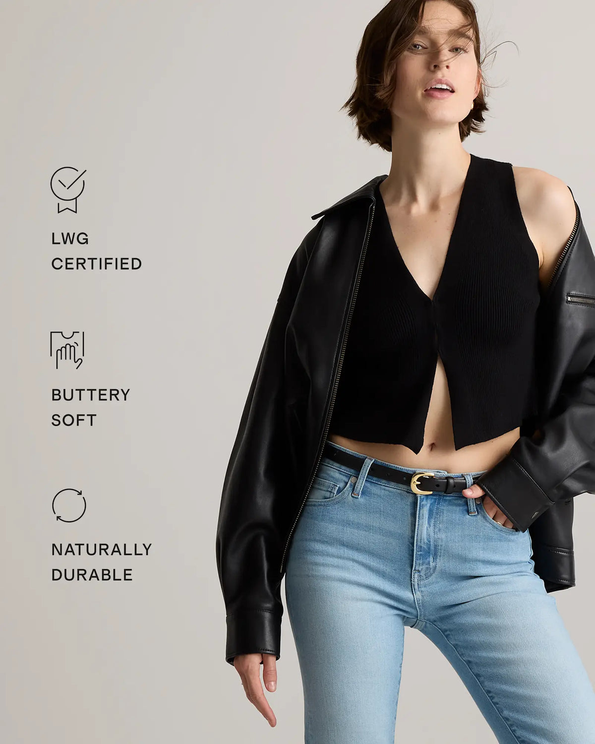 100% Leather Oversized Bomber Jacket - US 0756