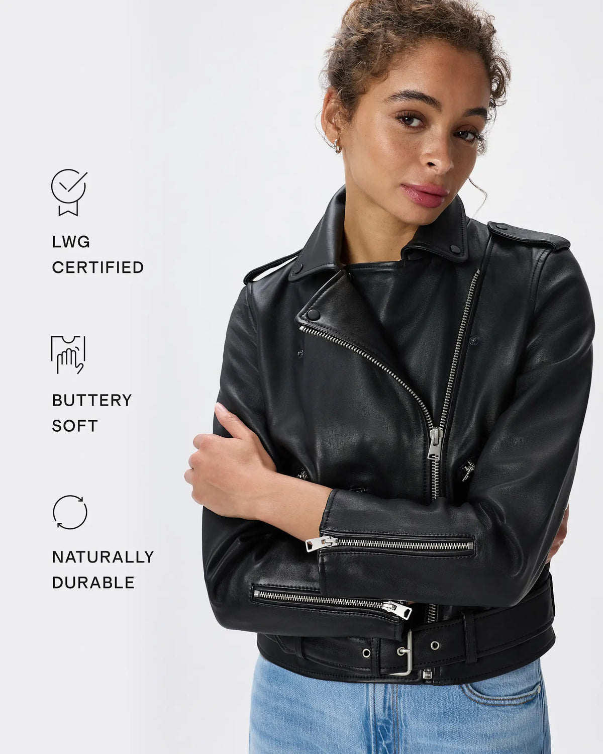 100% Leather Motorcycle Jacket - US 6479