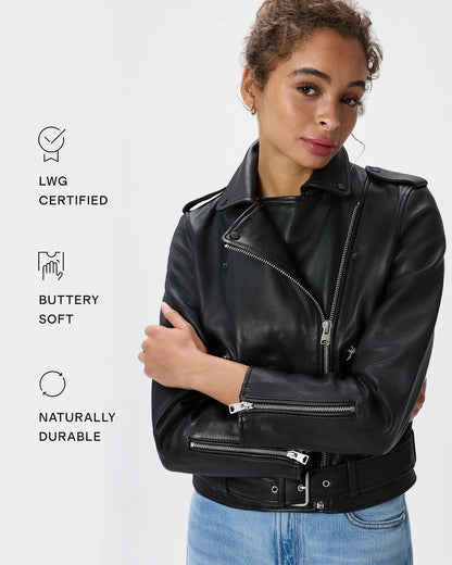 100% Leather Motorcycle Jacket - US 6479