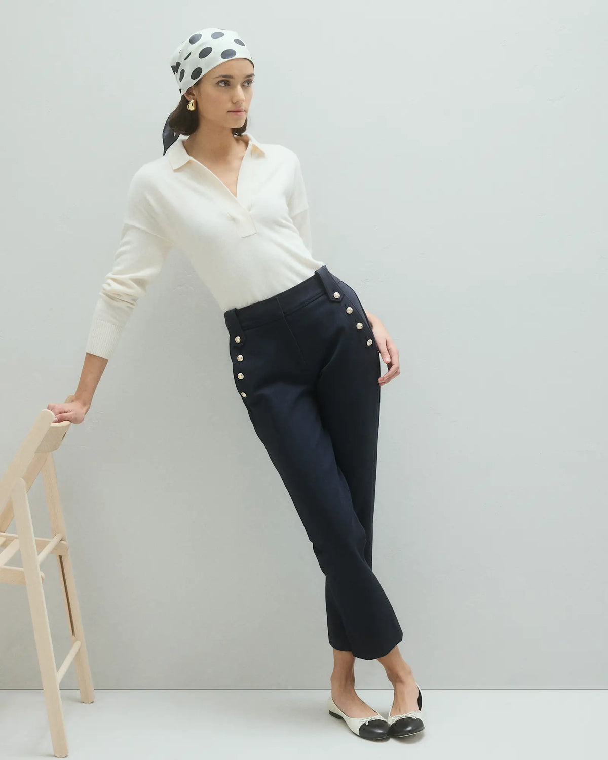 Ultra-Stretch Ponte Straight Leg Mariner Pants - US 5990