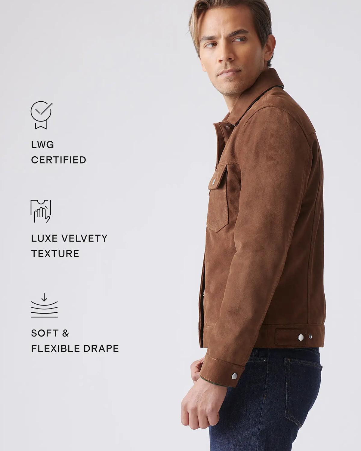 Italian Suede Trucker Jacket - US 5950