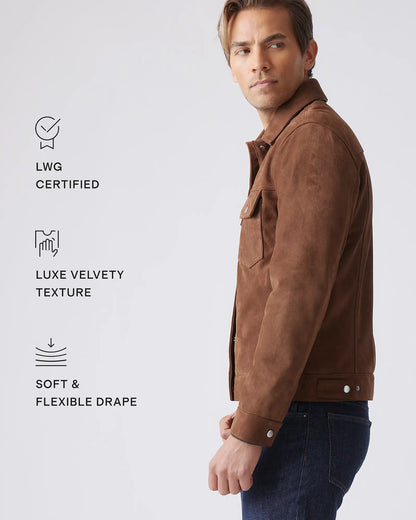 Italian Suede Trucker Jacket - US 5950