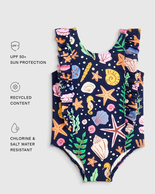 Ruffle One Piece Swimsuit - US 4171