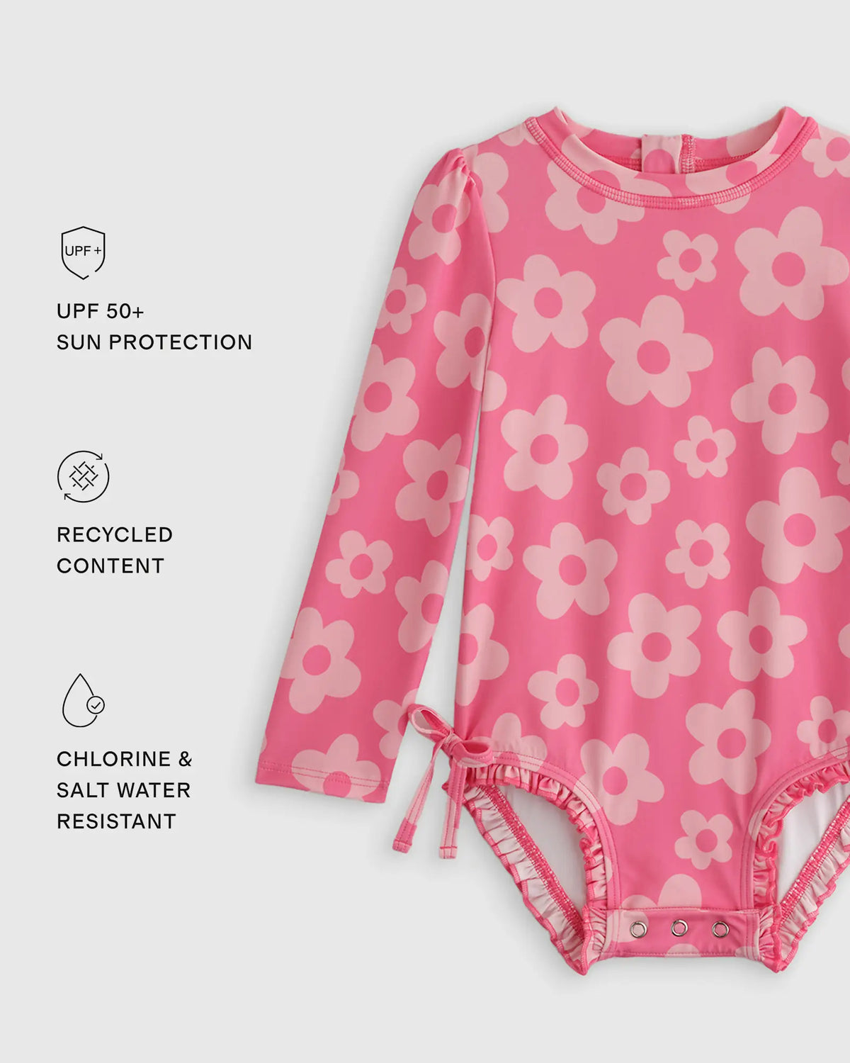 Long Sleeve Tie One-Piece Swimsuit - US 0052