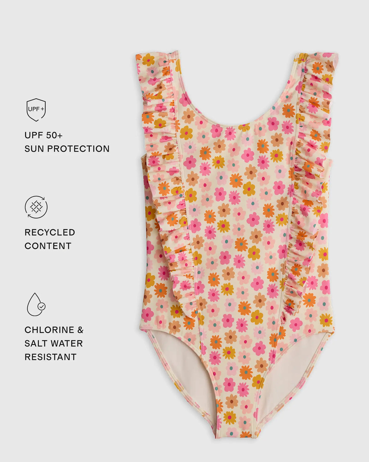 Ruffle One Piece Swimsuit - US 0528