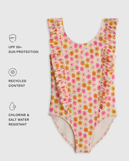 Ruffle One Piece Swimsuit - US 0528
