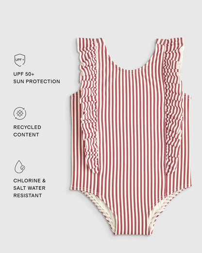 Ruffle One Piece Swimsuit - US 4091