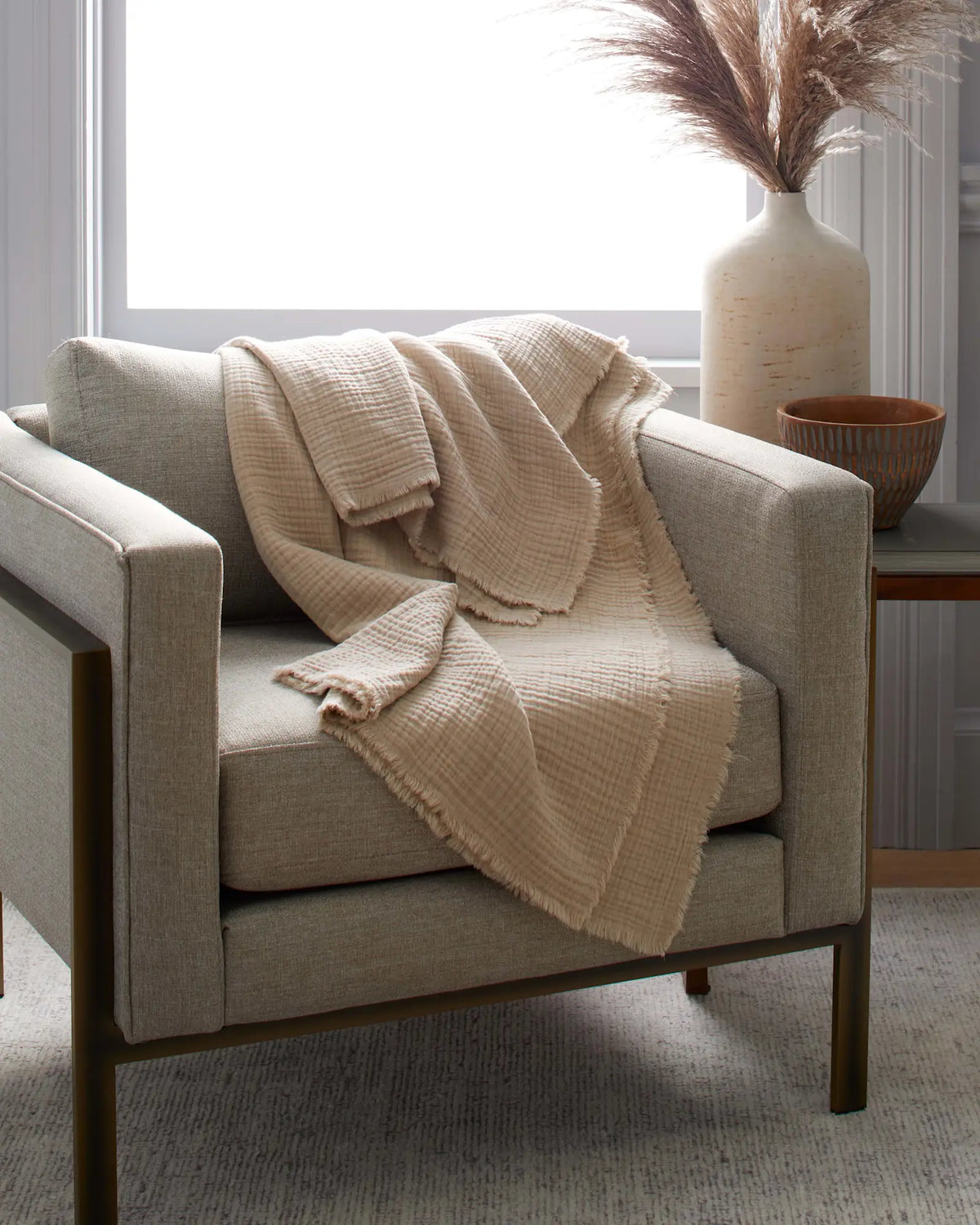 Organic Cotton Gauze Throw - US 7197