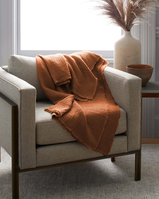 Organic Cotton Gauze Throw - US 4501