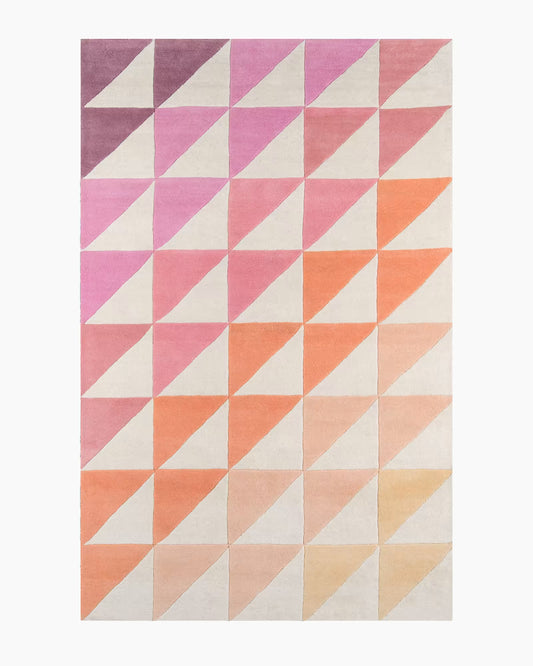 Tonal Triangles Hand-Tufted Wool Rug - US 2935