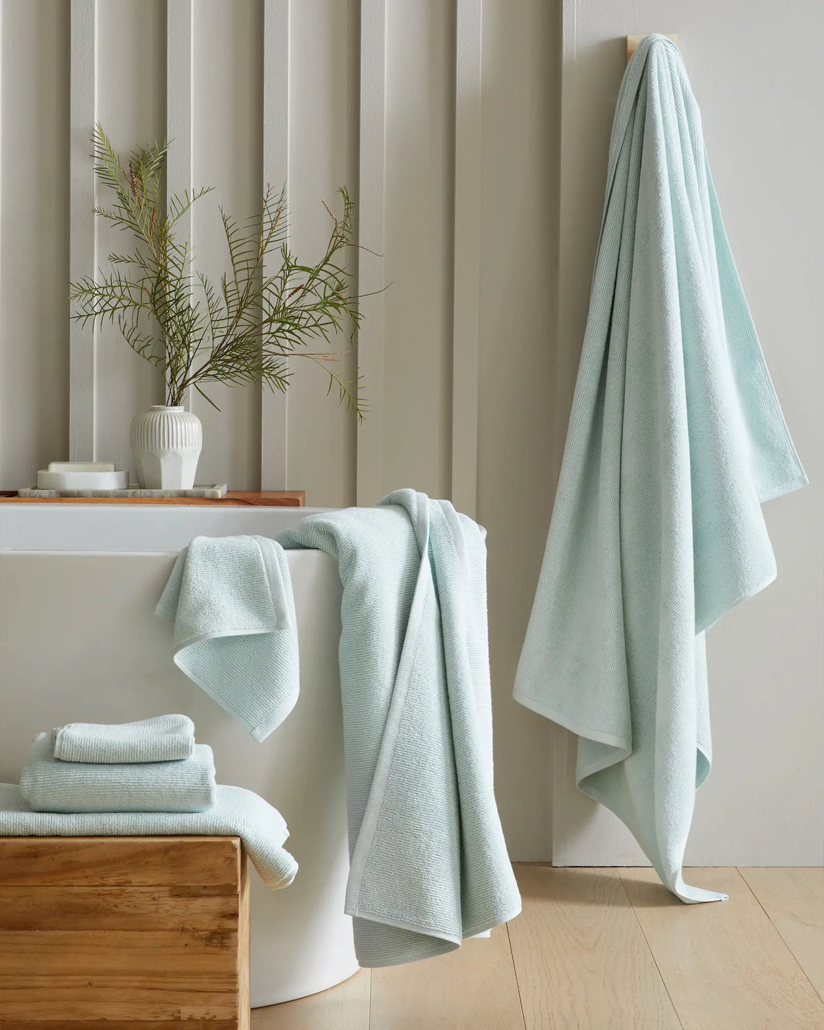 Turkish Ribbed Quick Dry Bath Towel Bundle - US 4059