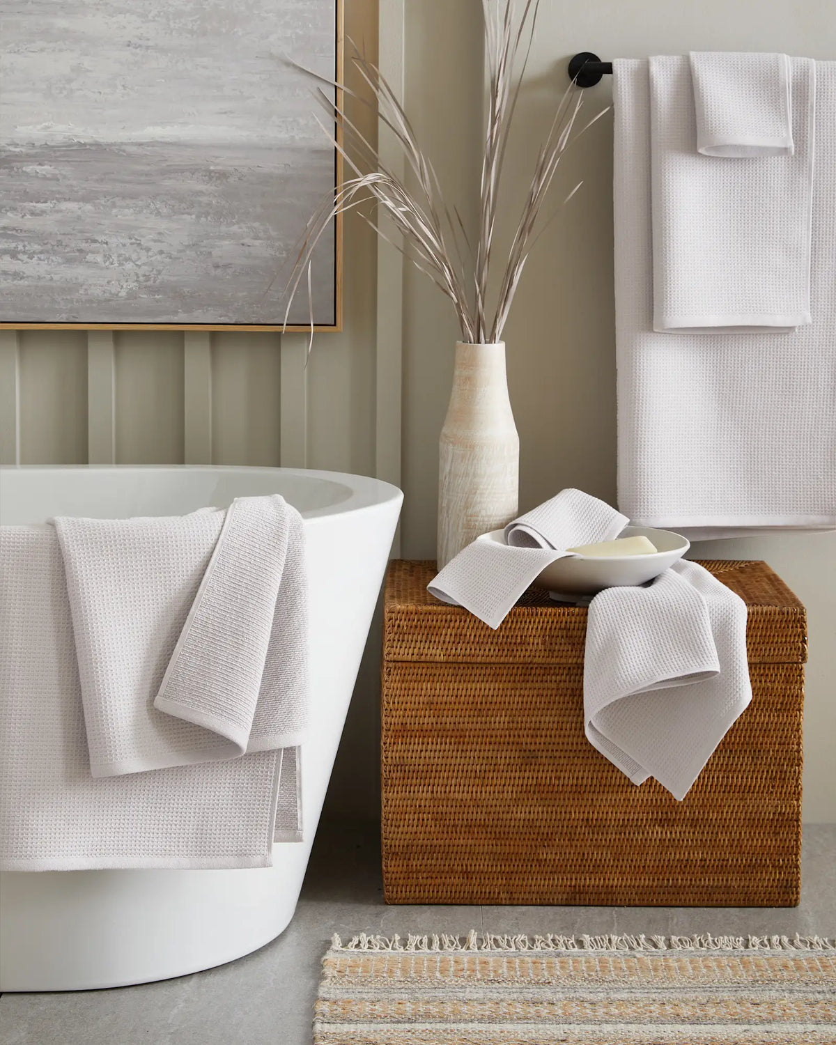Turkish Waffle Terry Bath Towel Bundle - US 6305