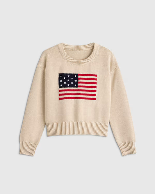 Kids 100% Organic Cotton Flag Sweater - US 4855