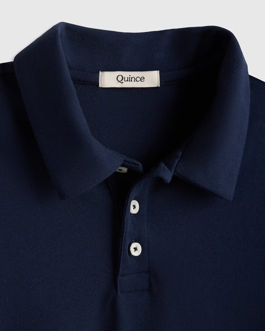 Organic Cotton Long Sleeve Pique Polo - US 5976