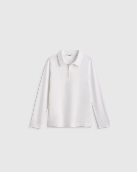 Organic Cotton Long Sleeve Pique Polo - US 7453