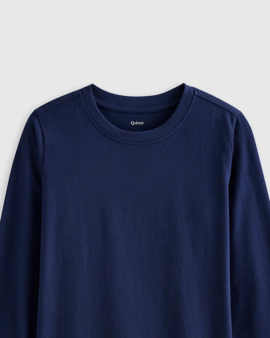 100% Organic Cotton Jersey Long Sleeve Tee - US 7290