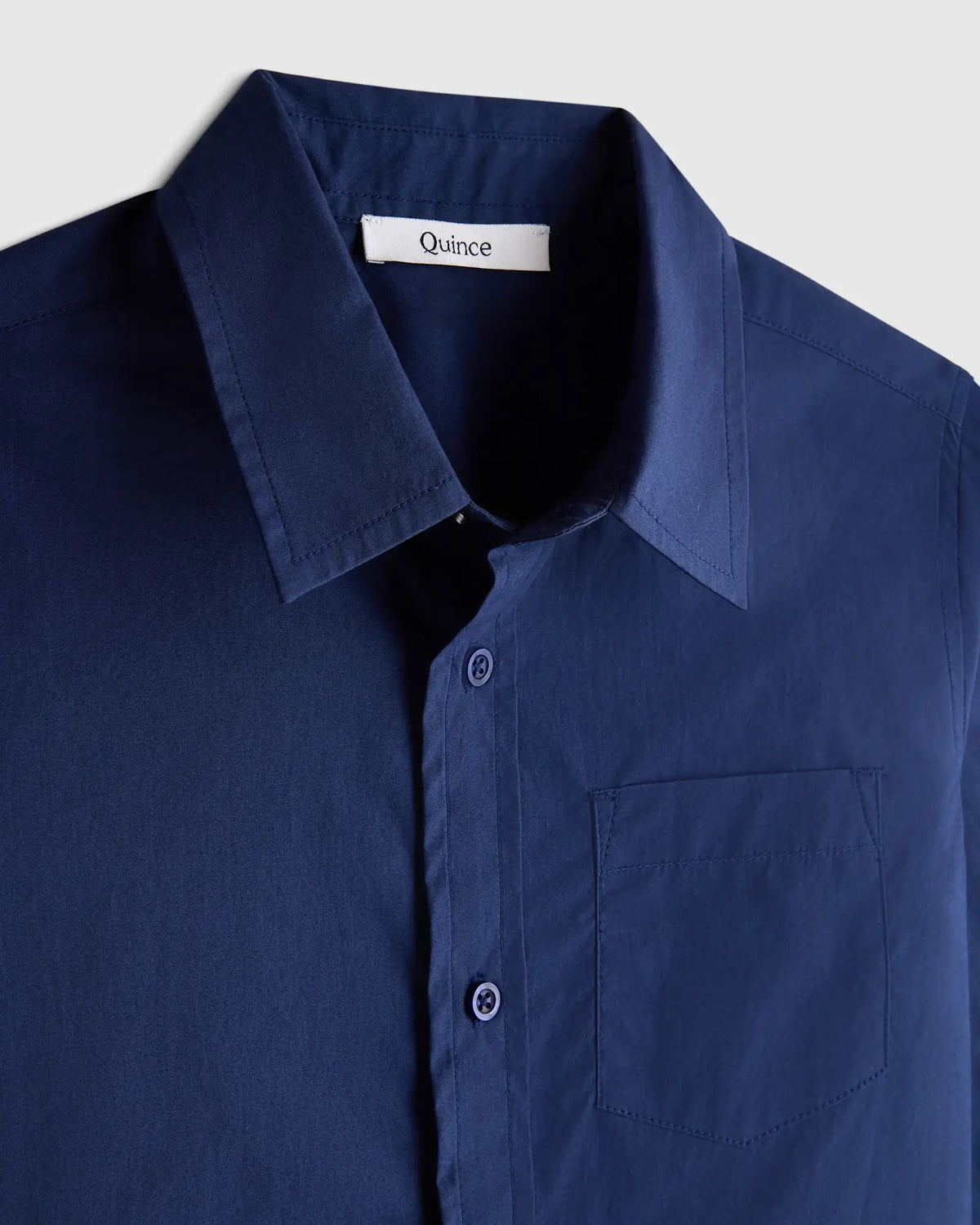 100% Organic Cotton Poplin Long Sleeve Button Down - US 6884