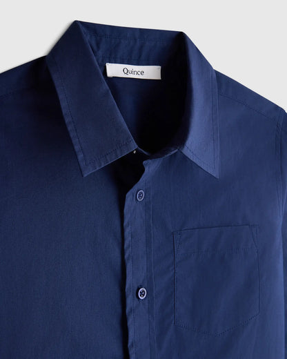 100% Organic Cotton Poplin Long Sleeve Button Down - US 6884