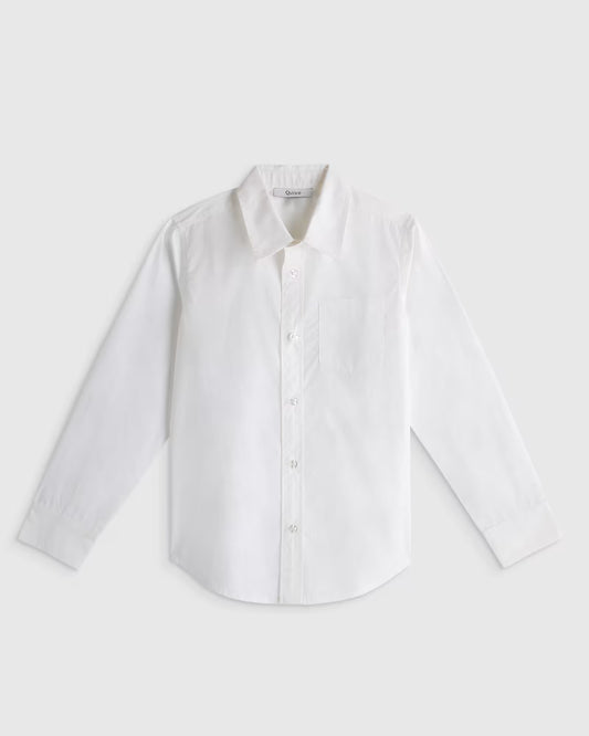 100% Organic Cotton Poplin Long Sleeve Button Down - US 5520