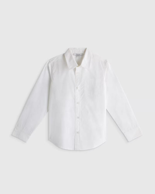 100% Organic Cotton Poplin Long Sleeve Button Down - US 7656