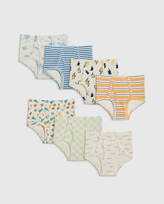 Boys 100% Organic Cotton Classic Briefs 7-pack - US 0055