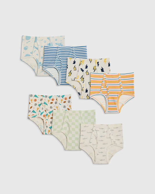 Boys 100% Organic Cotton Classic Briefs 7-pack - US 2025