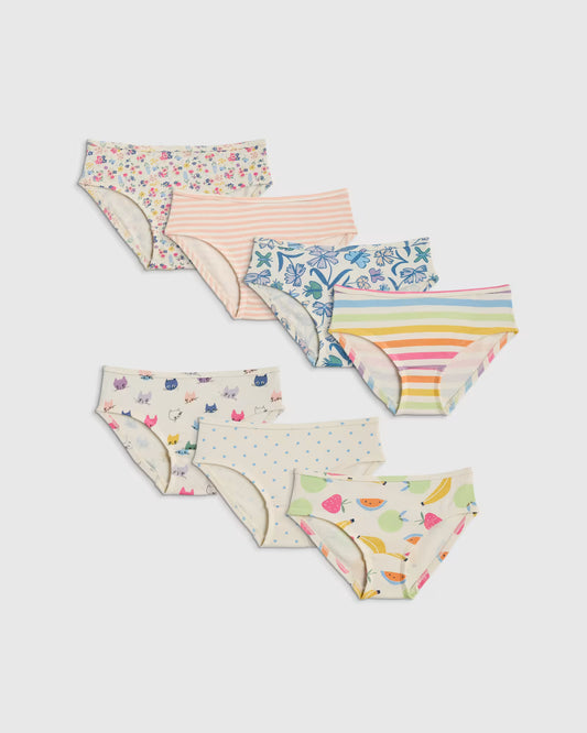 Girls 100% Organic Cotton Hipster 7-pack - US 4374