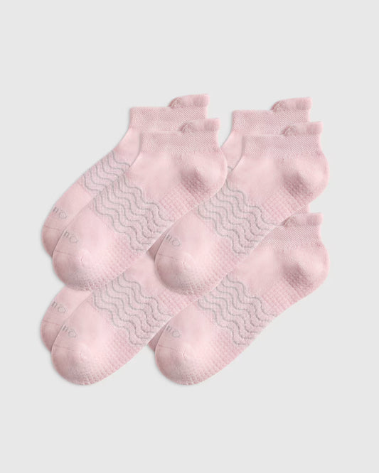 Everyday Cotton Pilates Gripper Ankle Socks (4-pack) - US 5894