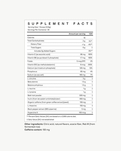Performance Pre-Workout - US 6057