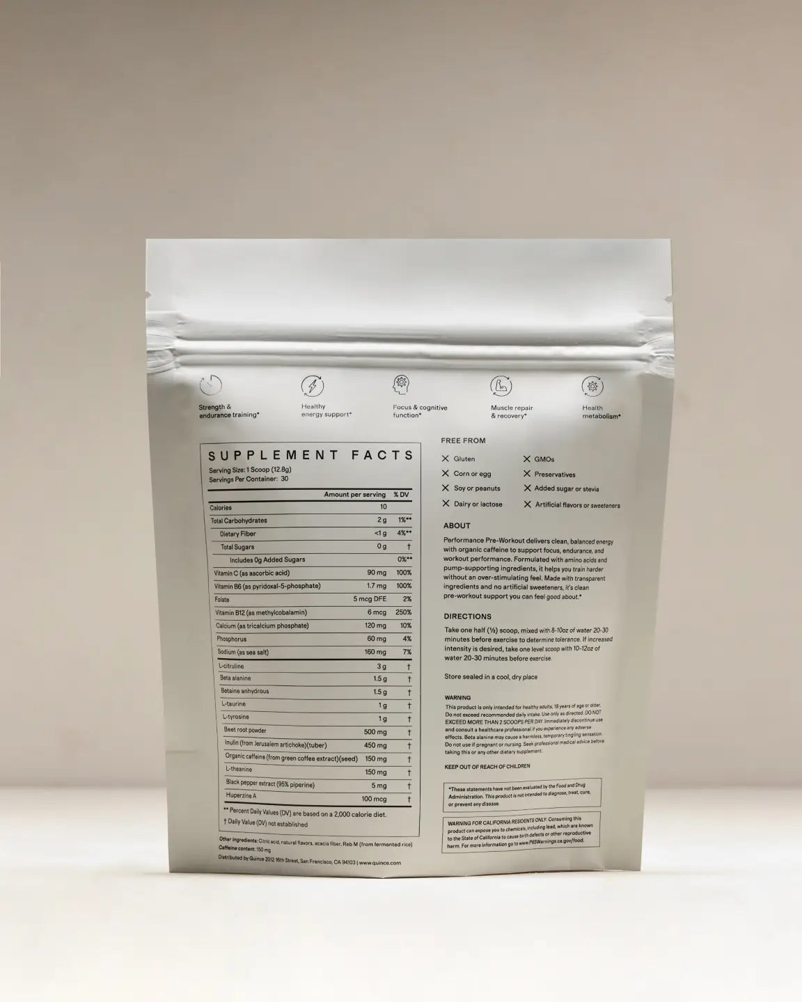 Performance Pre-Workout - US 6057
