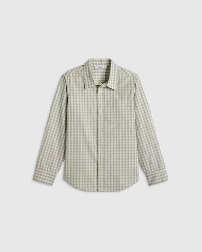 100% Cotton Poplin Printed Long Sleeve Button Down - US 6914