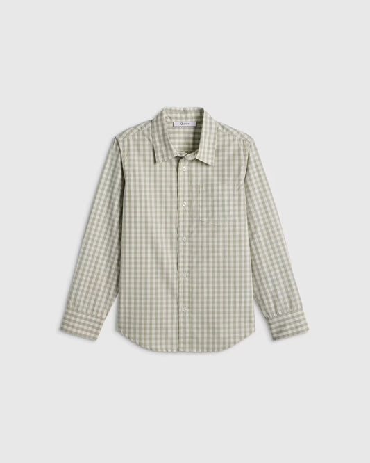 100% Cotton Poplin Printed Long Sleeve Button Down - US 6914