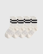 Everyday Cotton Varsity Stripes Half-Crew Sock (4-Pack) - US 4710