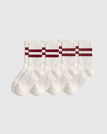 Everyday Cotton Varsity Stripes Half-Crew Sock (4-Pack) - US 9767