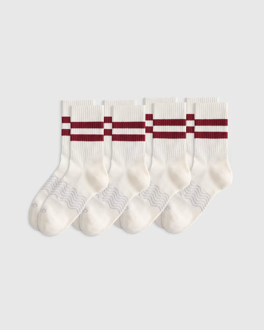 Everyday Cotton Varsity Stripes Half-Crew Sock (4-Pack) - US 9767