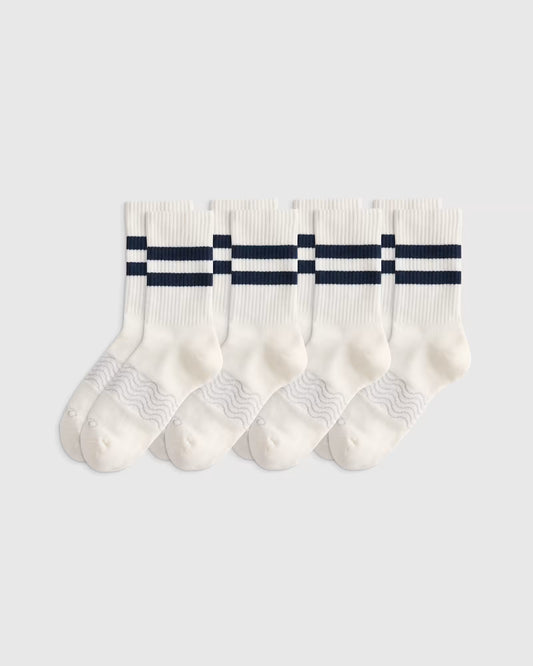 Everyday Cotton Varsity Stripes Half-Crew Sock (4-Pack) - US 9350
