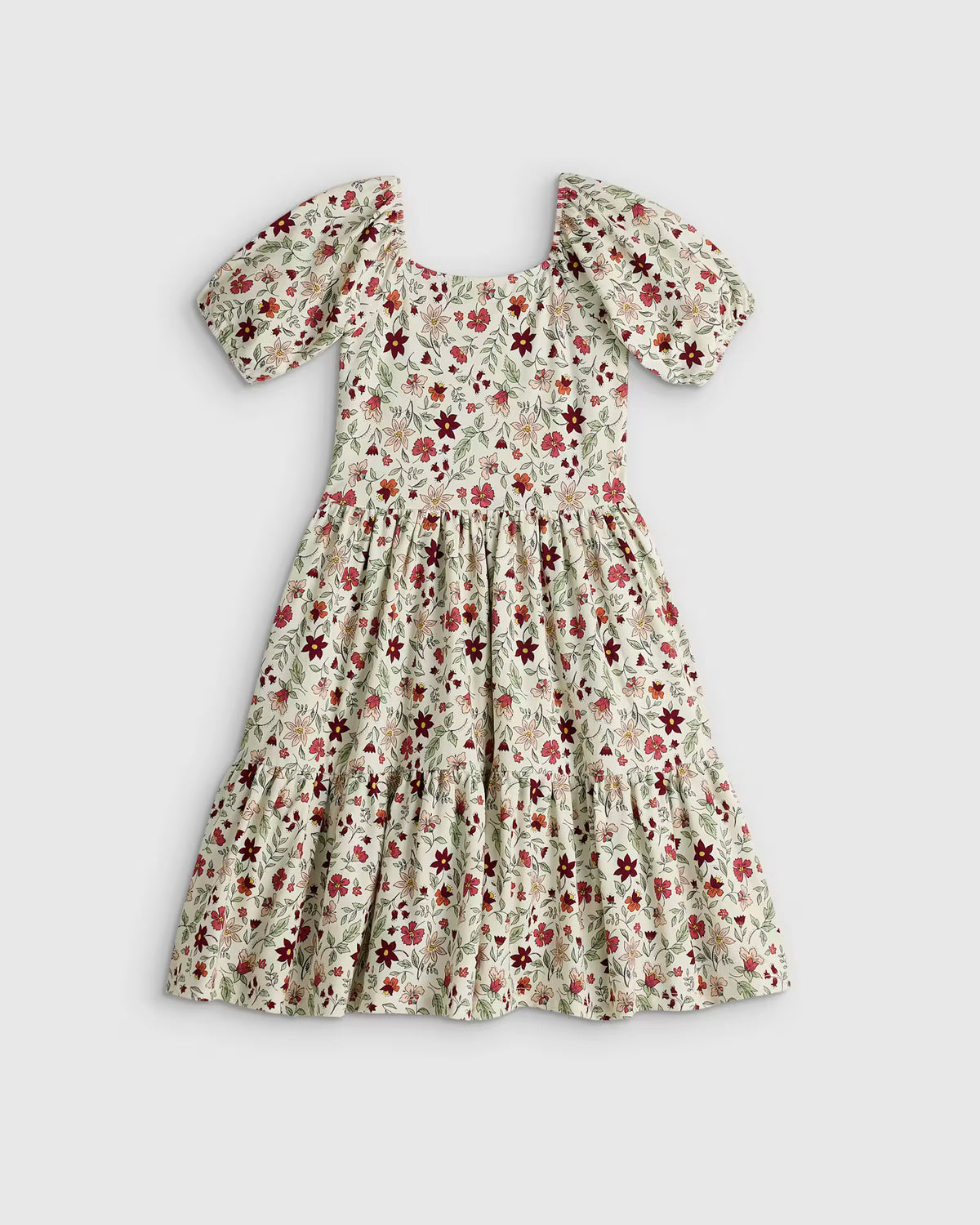 Organic Cotton Puff Sleeve Skater Dress - US 9004